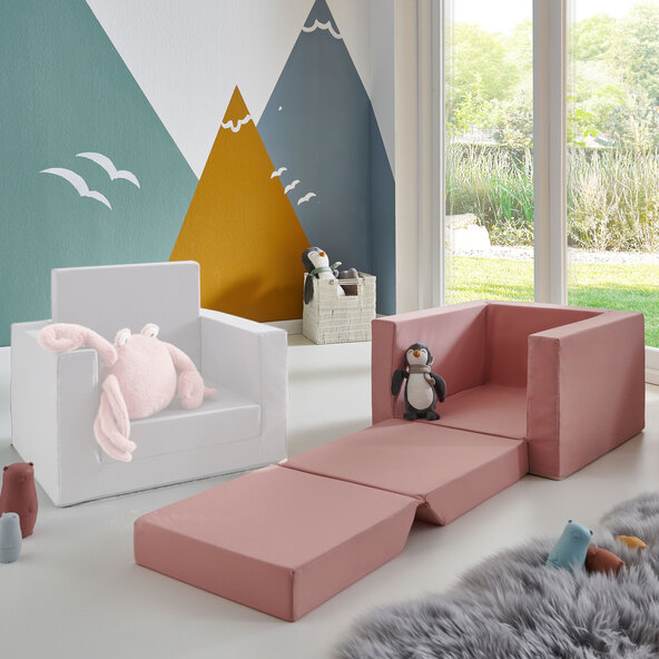 Kindersessel ausklappbar, rosa