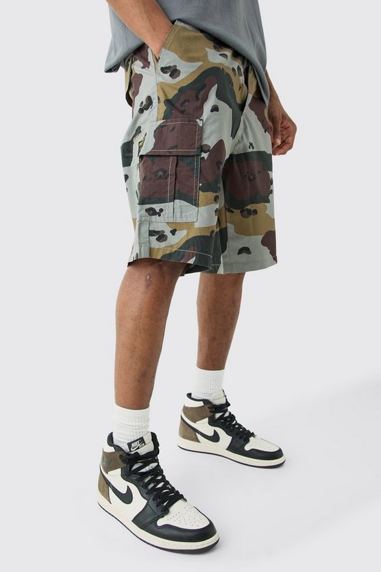 Tall Camouflage Twill Cargo-Shorts