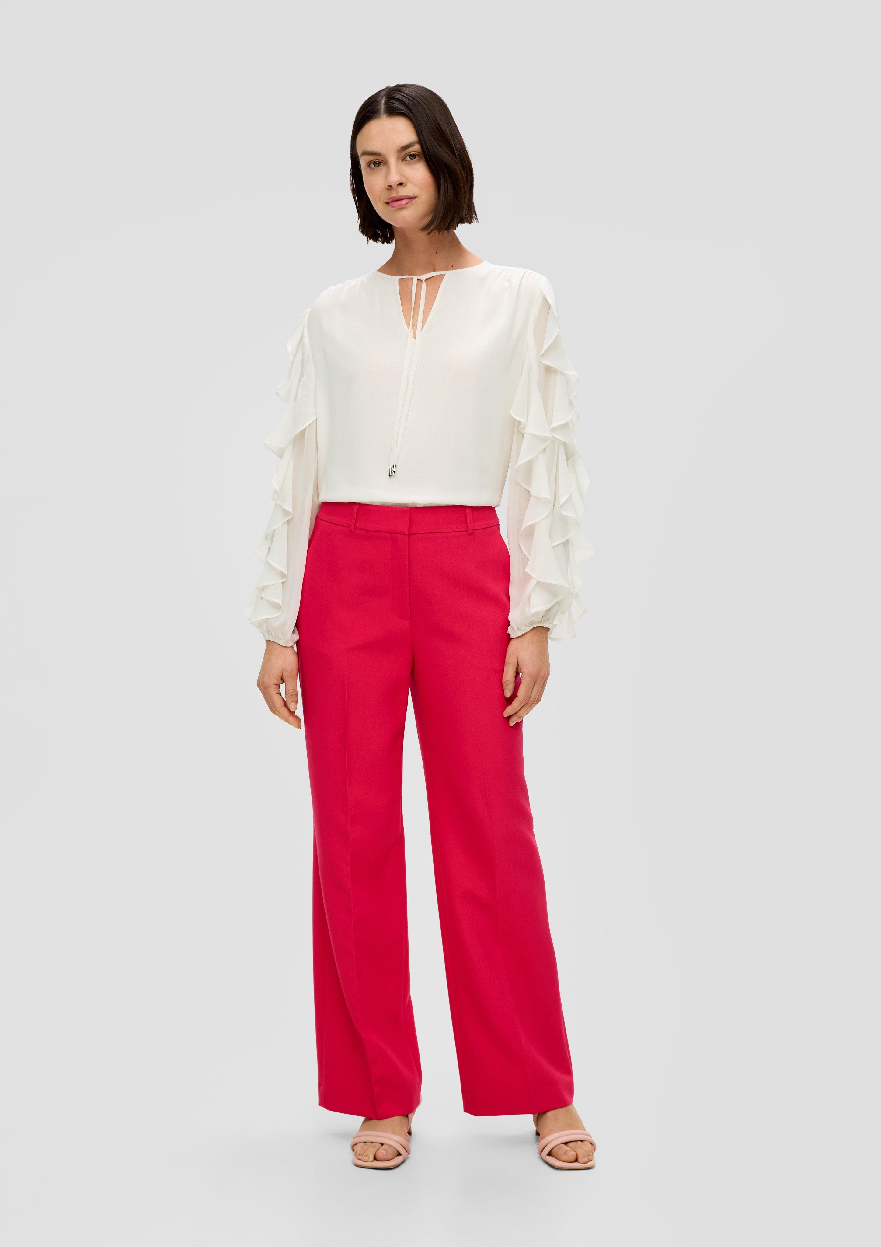 Chiffonbluse mit Rüschen-Ärmeln  2141664-0200