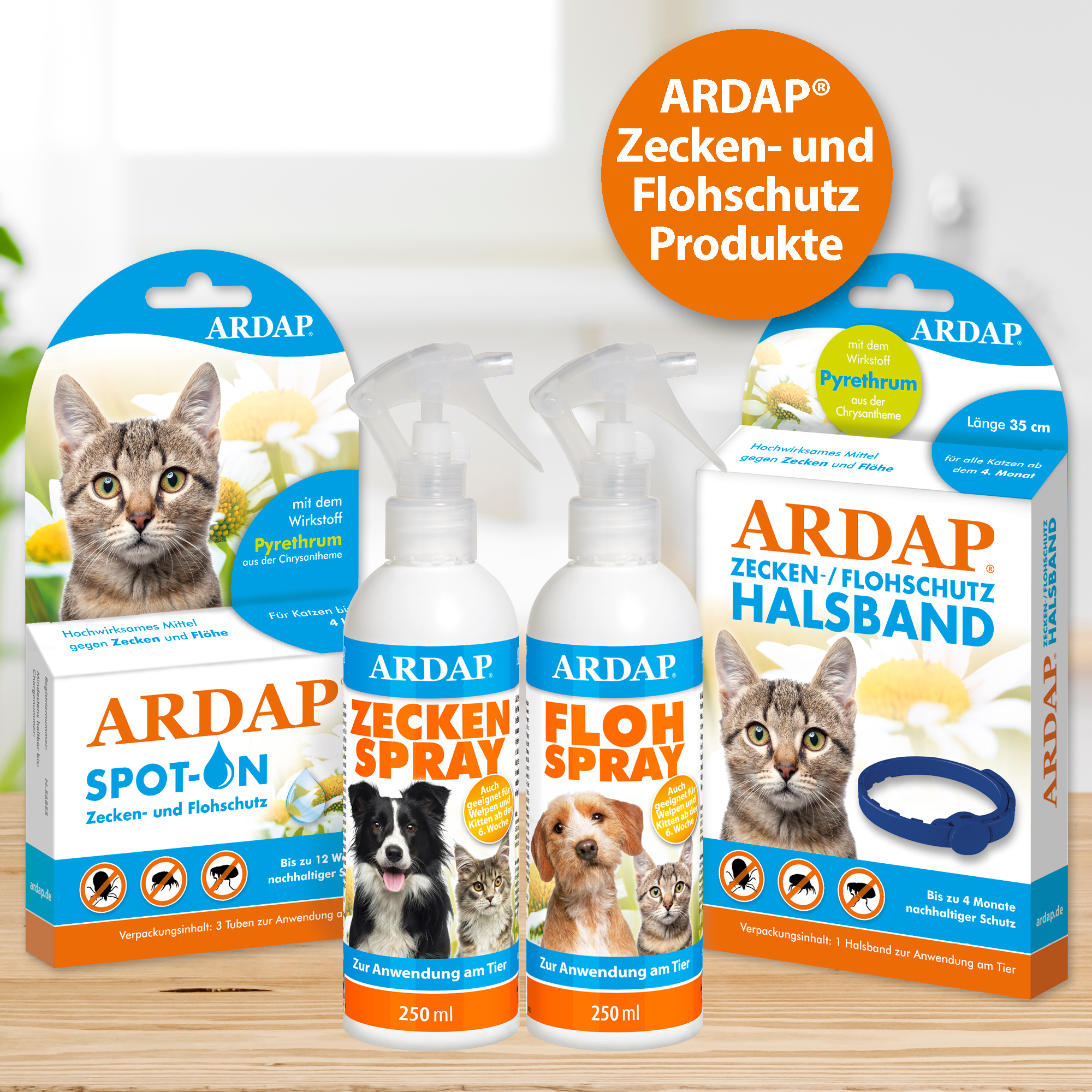 Ardap Ungeziefer- & Zeckenschutz Ardap Spot-On für Katzen M