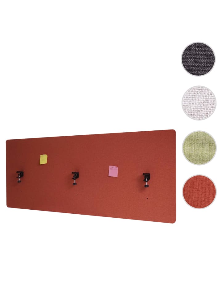 MCW Akustik-Tischtrennwand G75, 60x160cm braun günstig kaufen onesize
