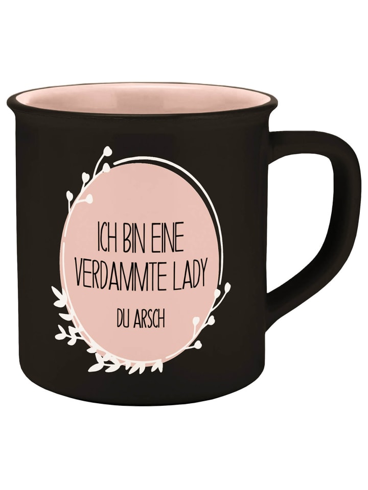 Geda Labels Tasse Verdammte Lady in Schwarz - 400 ml günstig kaufen onesize
