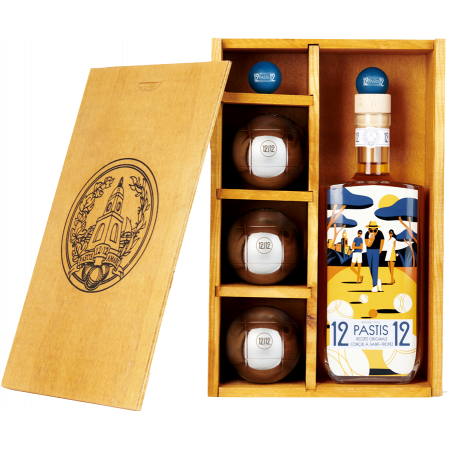 COFFRET PÉTANQUE 12/12 - PASTIS DE SAINT TROPEZ