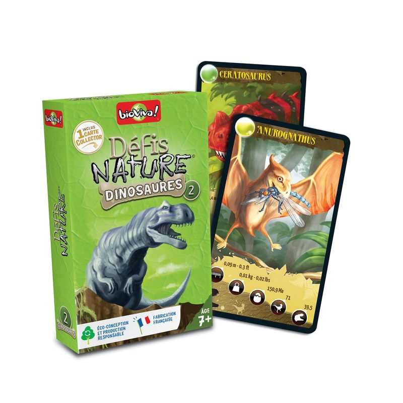 Jeu de cartes Défis nature Dinosaures 2 Bioviva