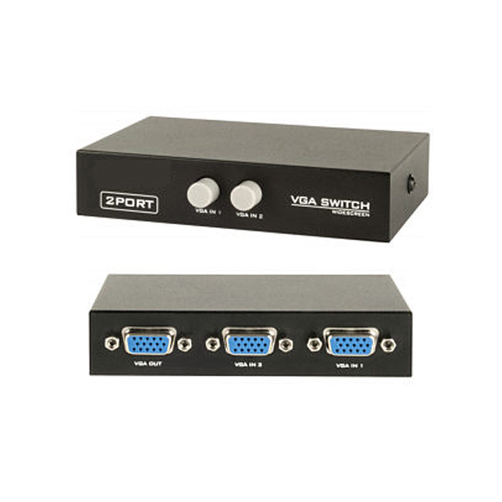 Bolwins VGA-Switch I07C VGA SVGA Monitor Switch Umschalter Verteiler 2in1 f PC TV Beamer