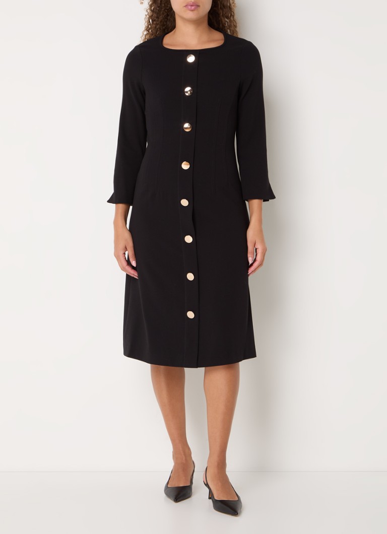 Vestido midi Marsha de Hobbs con botones decorativos