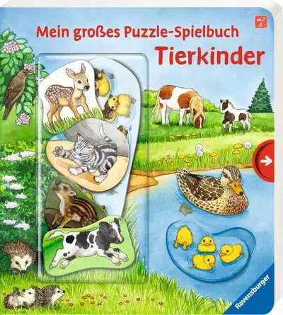Mein großes Puzzle-Spielbuch: Tierkinder