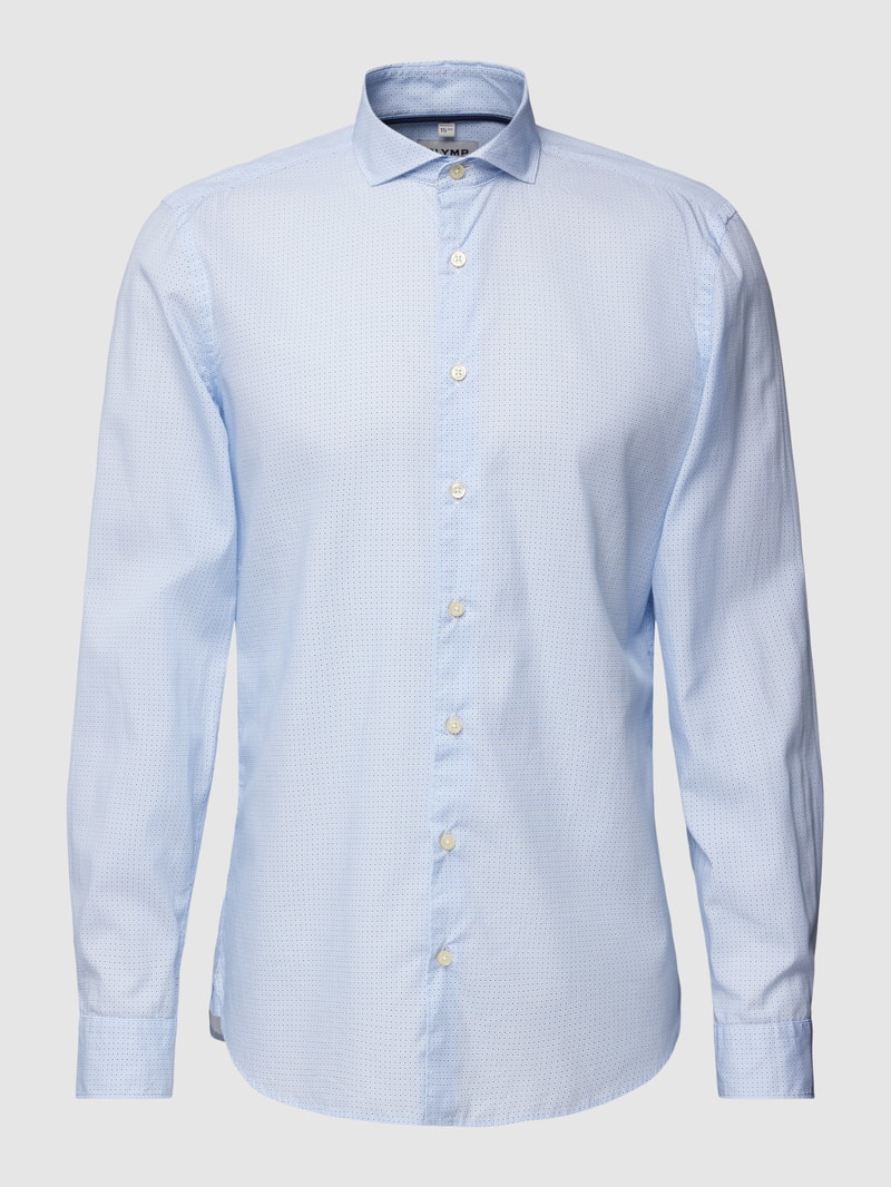 Regular Fit Business-Hemd mit Haifischkragen in bleu