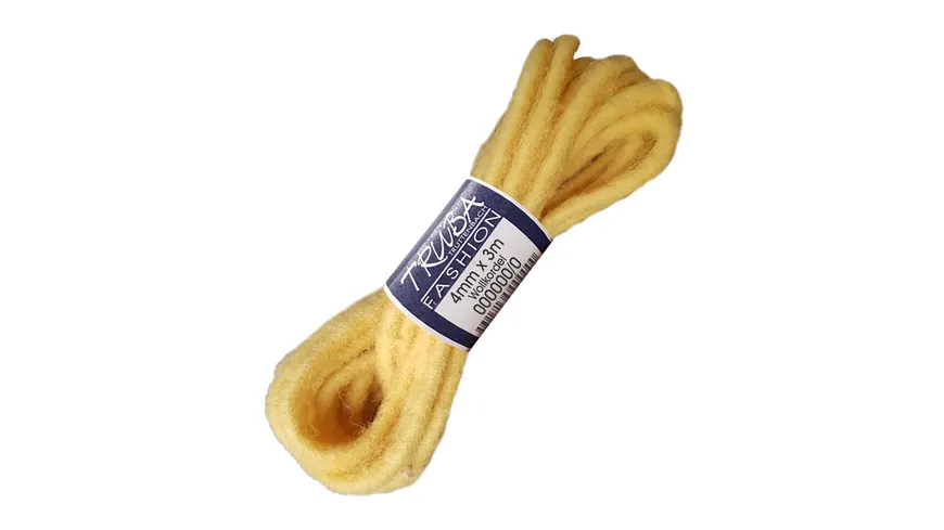 TRUBA Wollkordel 100%-Natur gelb 3 m gelb