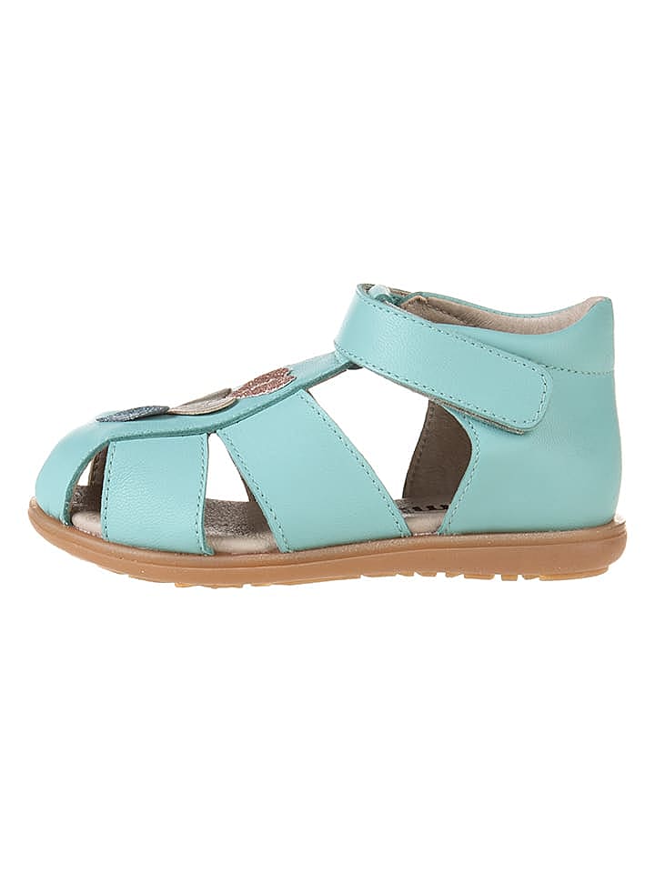 kmins Leder-Halbsandalen in Türkis günstig kaufen 29