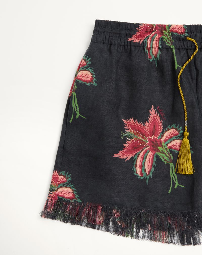 Short In Linen Papier Floral