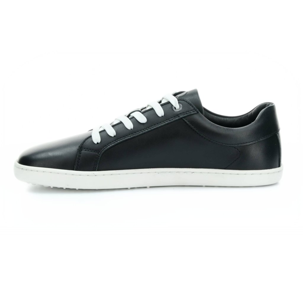 Shapen Feelin Uni Black-White Leather Barfuß-Halbschuhe