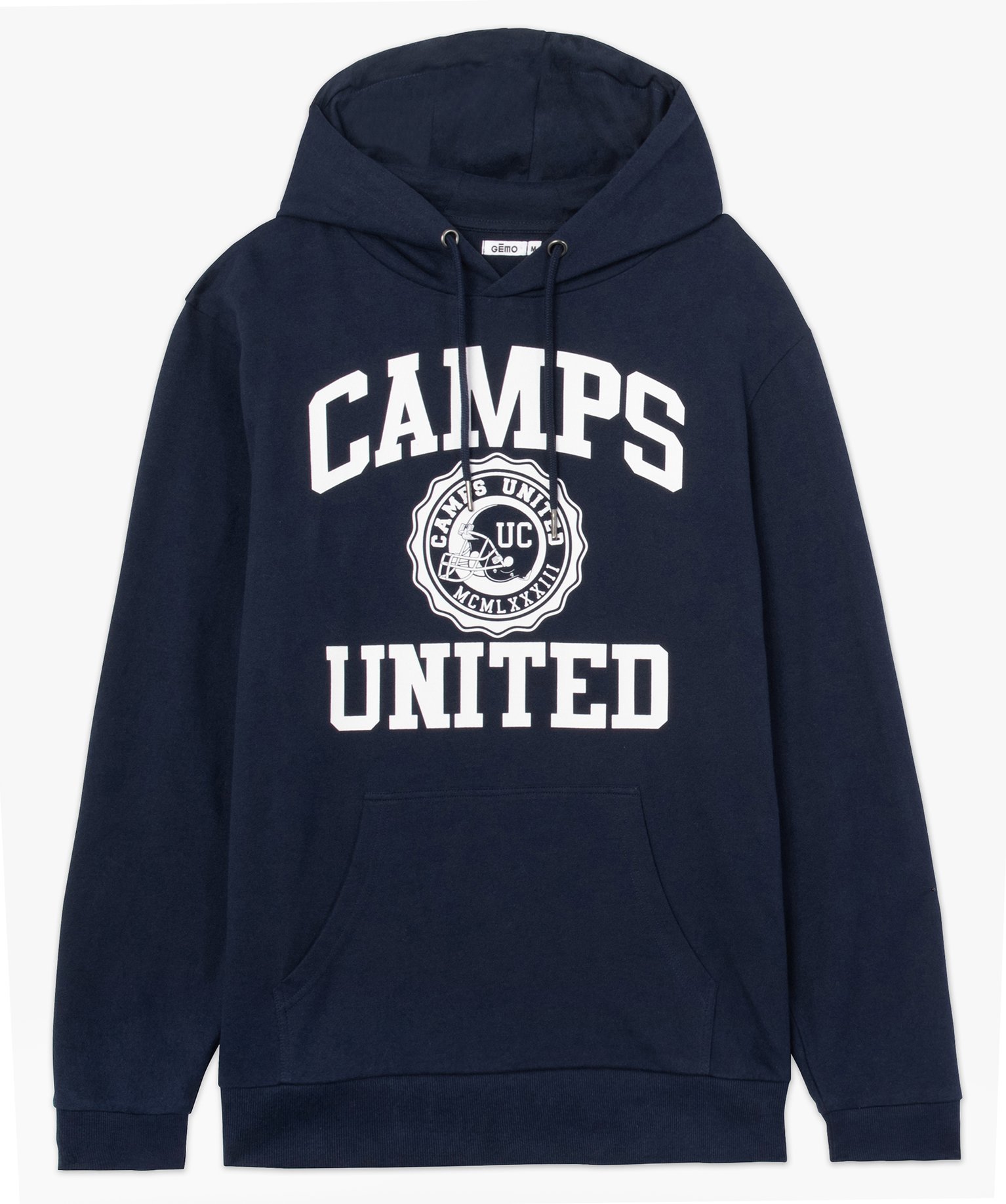 Sweat homme à capuche avec motif XXL – Camps United bleu | GEMO