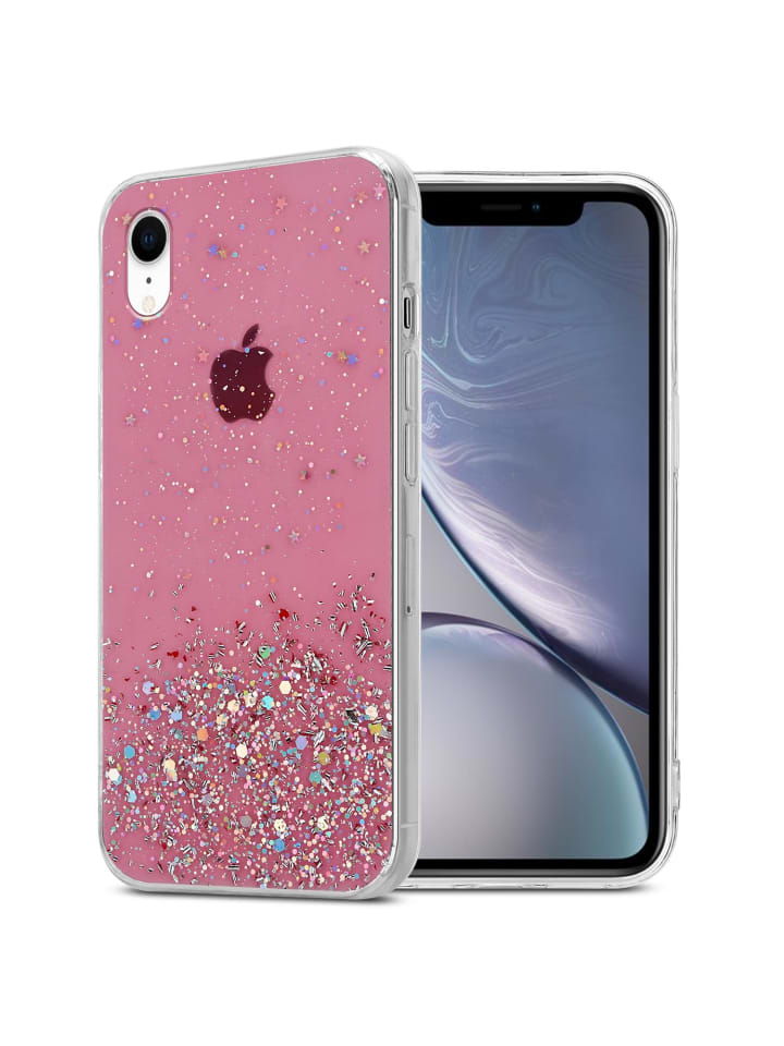 cadorabo Hülle für Apple iPhone XR Glitter in Rosa mit Glitter günstig kaufen iPhone XR