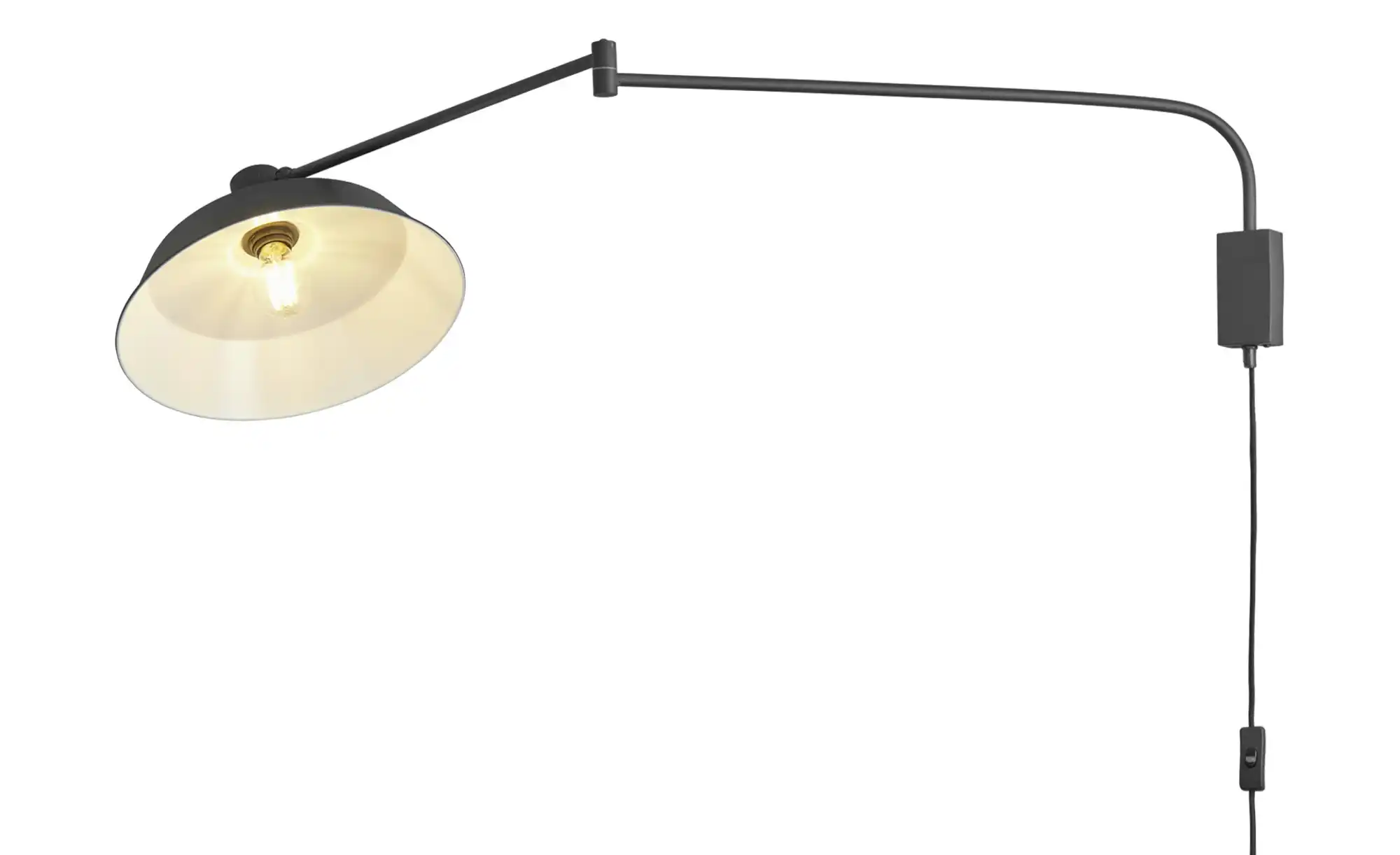 Trio Wandleuchte, 1-flammig, Metall schwarz