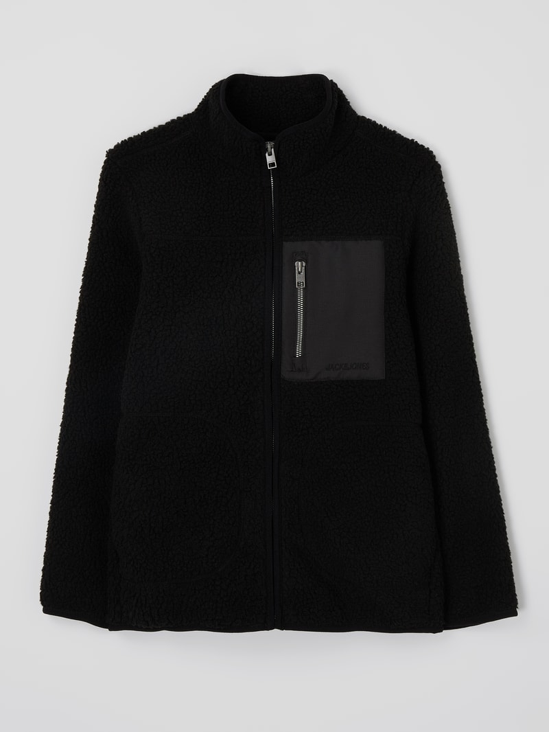 Jacke aus Teddyfell Modell 'Jorpark' in schwarz