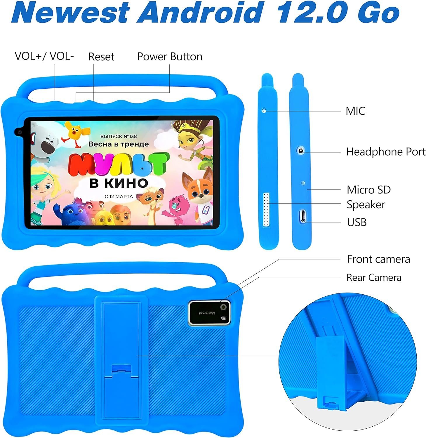 BYYBUO GO für Kids Eye Protection Screen Kleinkind Tablet (7