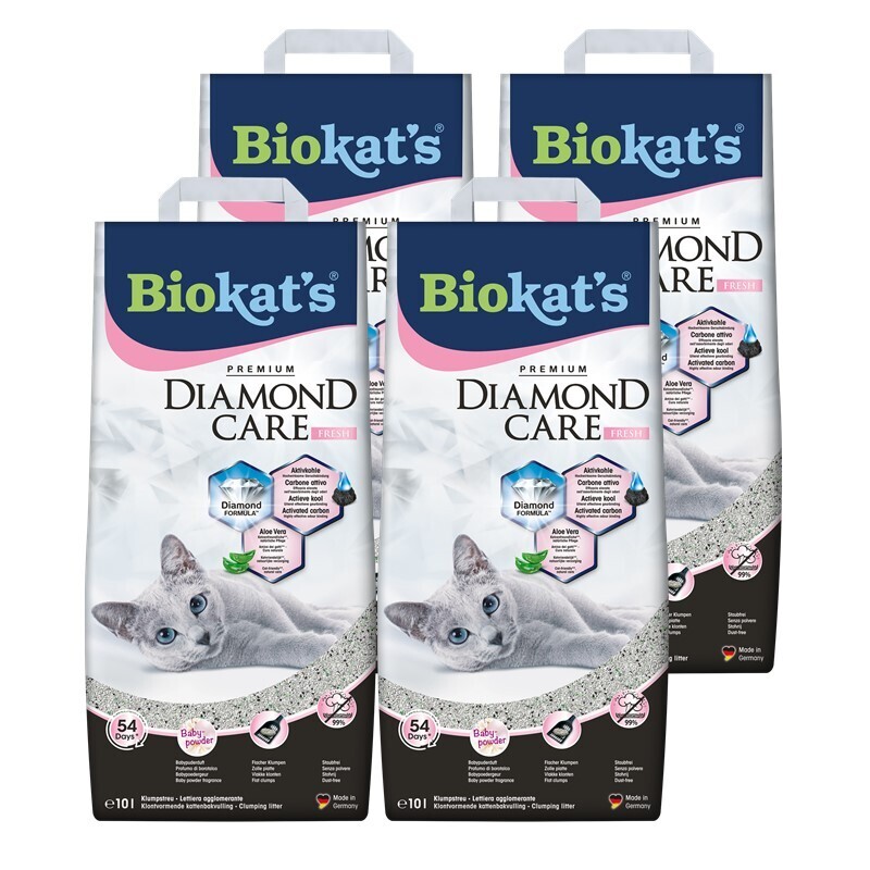 Biokat's Katzenstreu Biokat's Diamond Care fresh 4x10 l