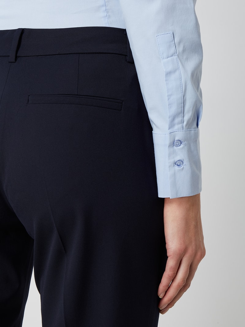 Stoffhose mit schmal zulaufendem Bein Modell 'Hedy' in marineblau