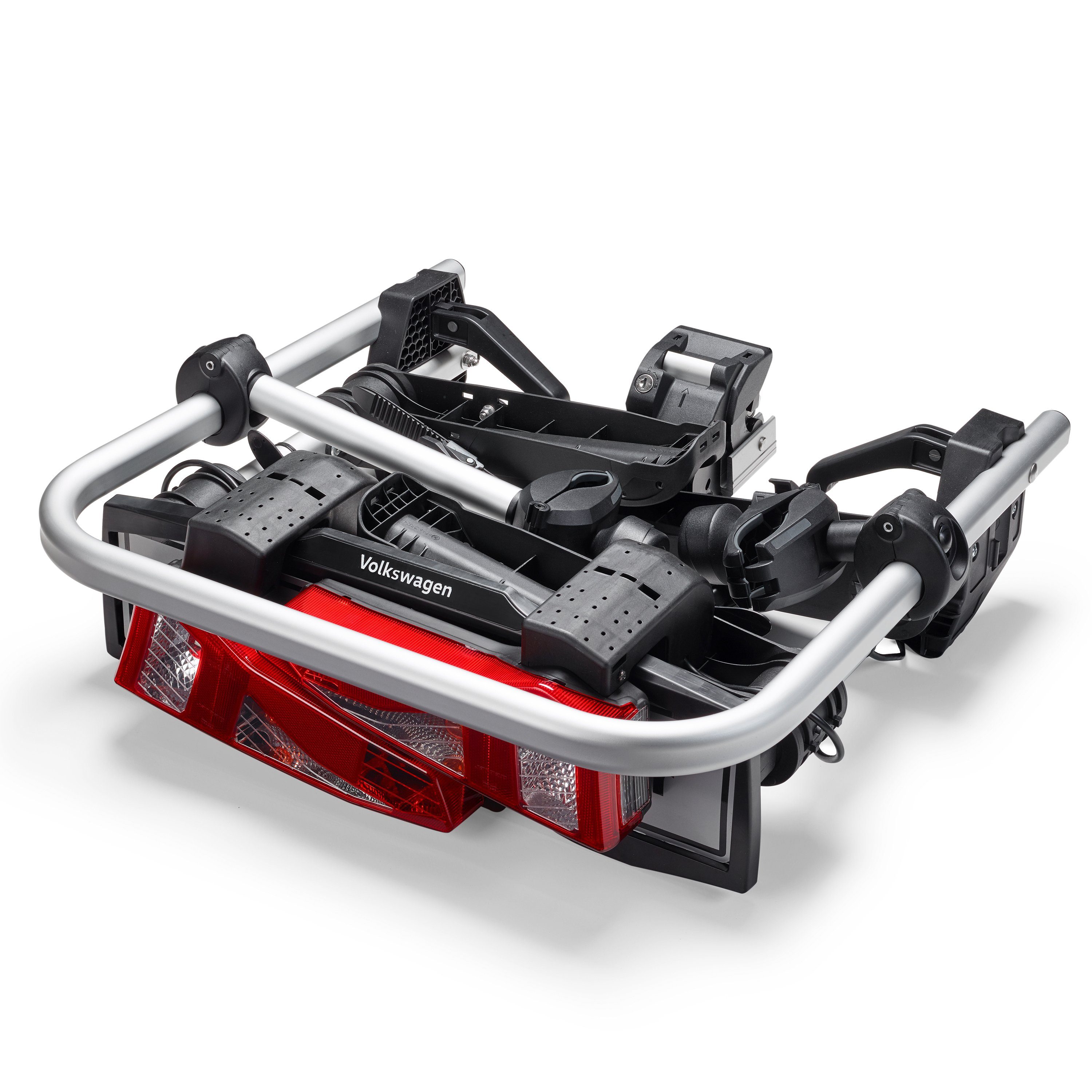 Volkswagen Kupplungsfahrradträger Basic, für max. 2 Räder, (1-tlg., 000-071-105-K), Diebstahlschutz, Vormontiert, für Anhängekupplung, Traglast insg. 60kg