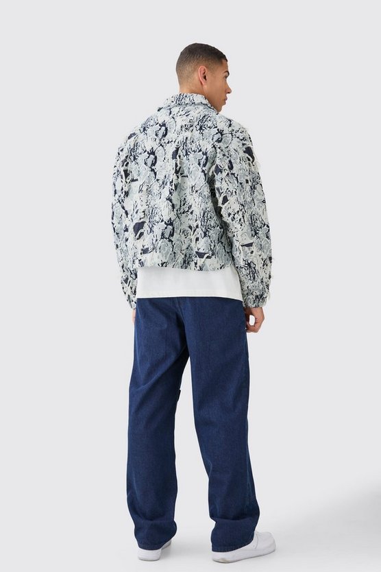 Lil Tjay Kastige zerrissene Jeansjacke