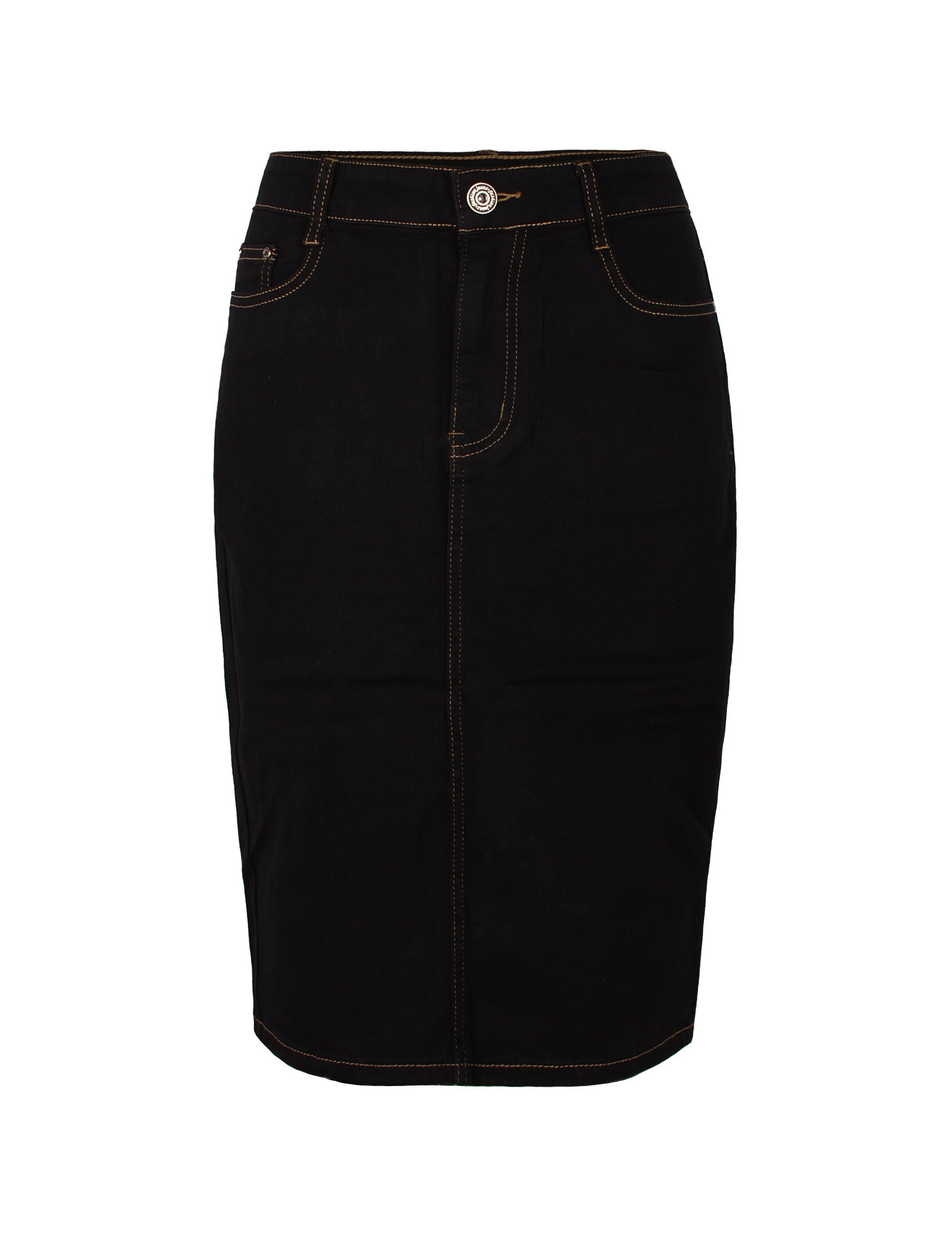 Fraternel Jeansrock Stretch, 5-Pocket-Style, knielang