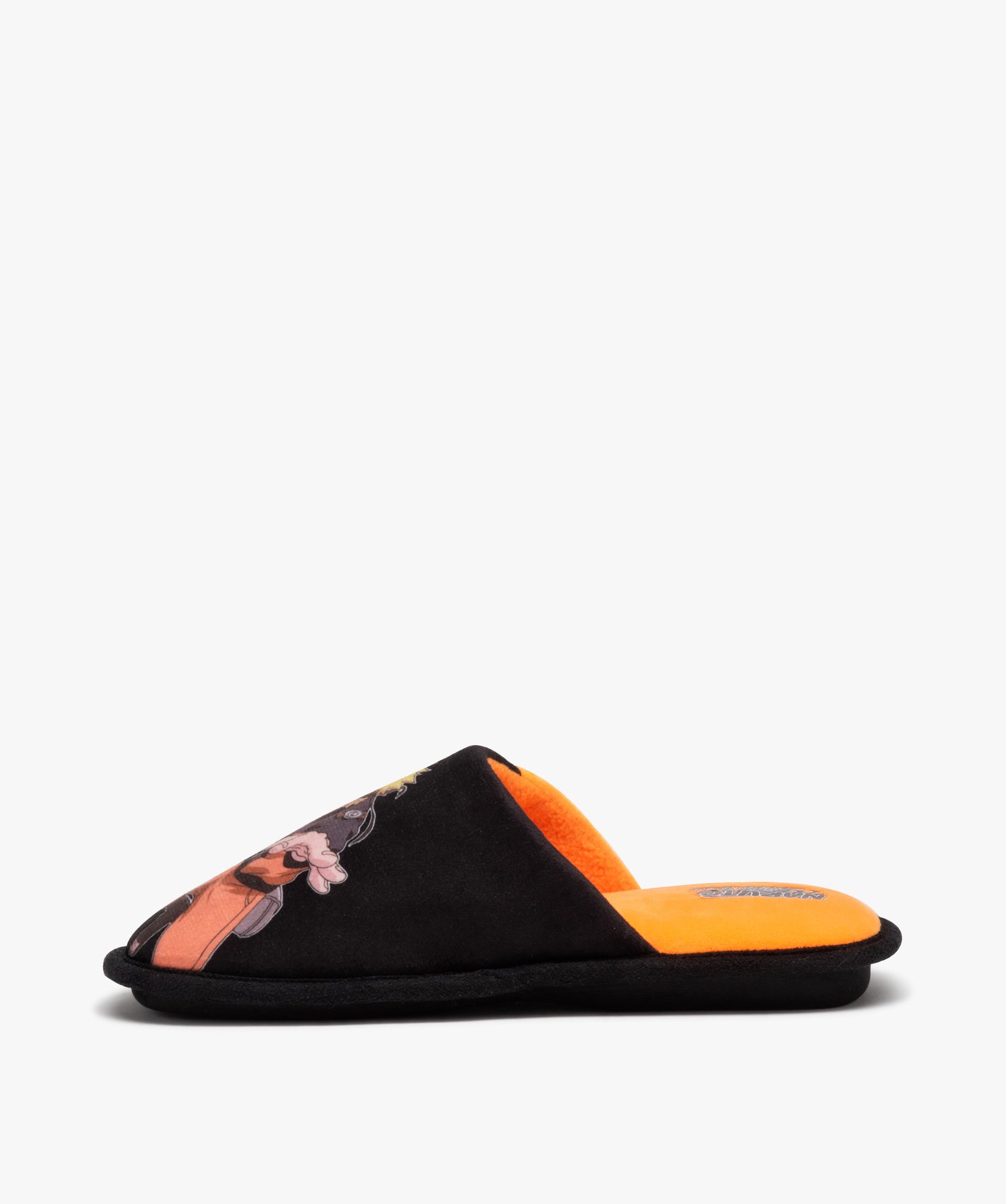 Chaussons Garçon mules plates en velours - Naruto noir | GEMO
