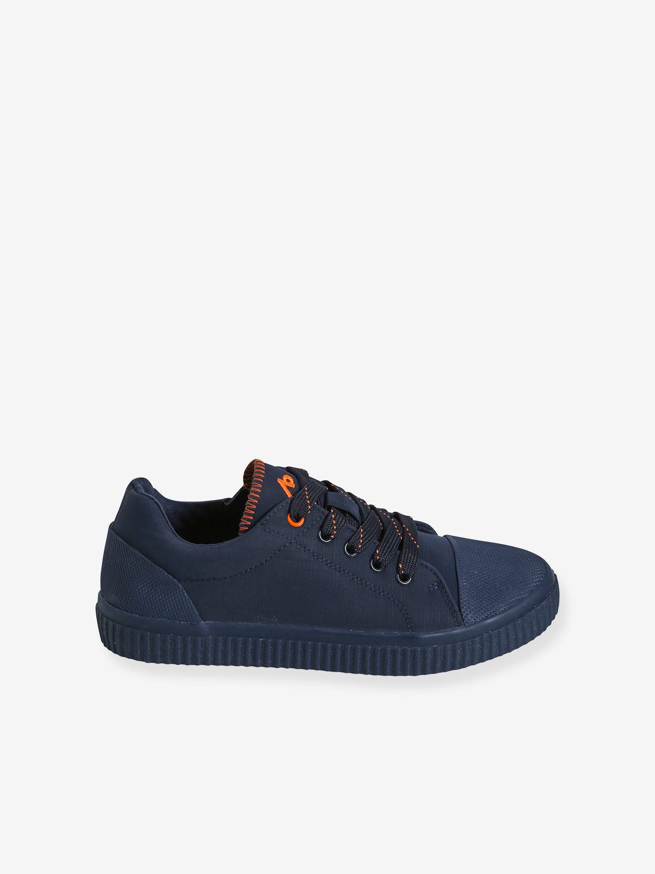 Vertbaudet Kinder Stoff-Sneakers mit Reißverschluss - marine
