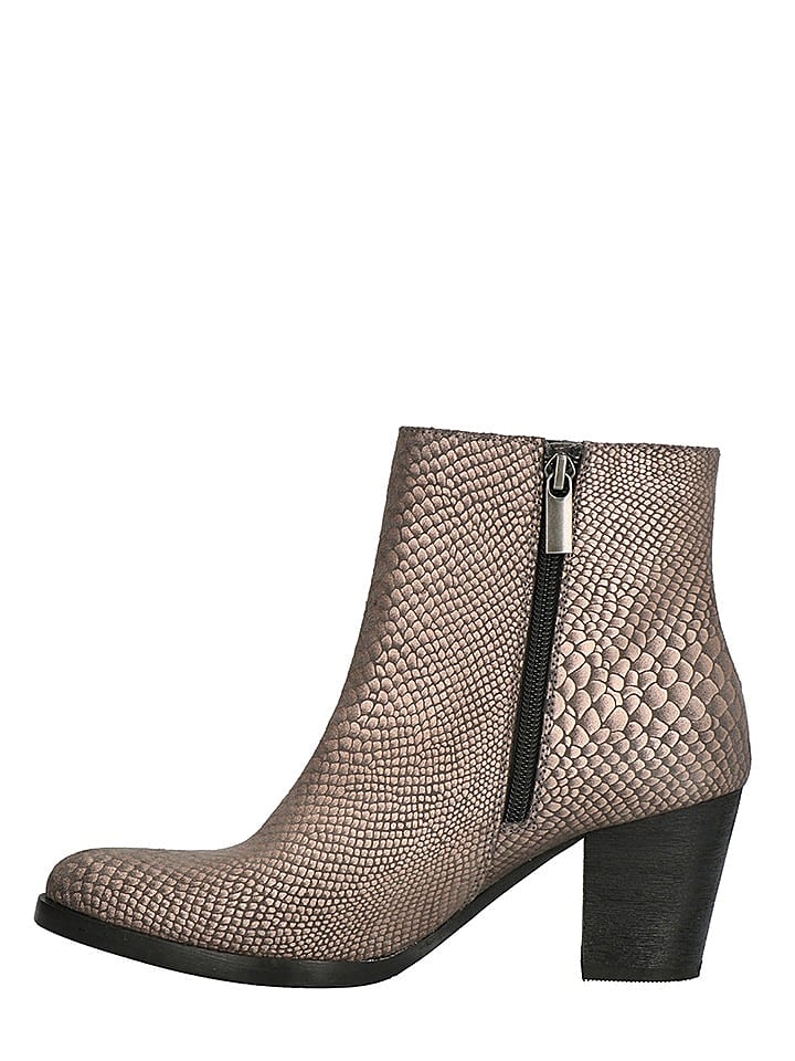Lazamani Leder-Stiefeletten in Silber günstig kaufen 36