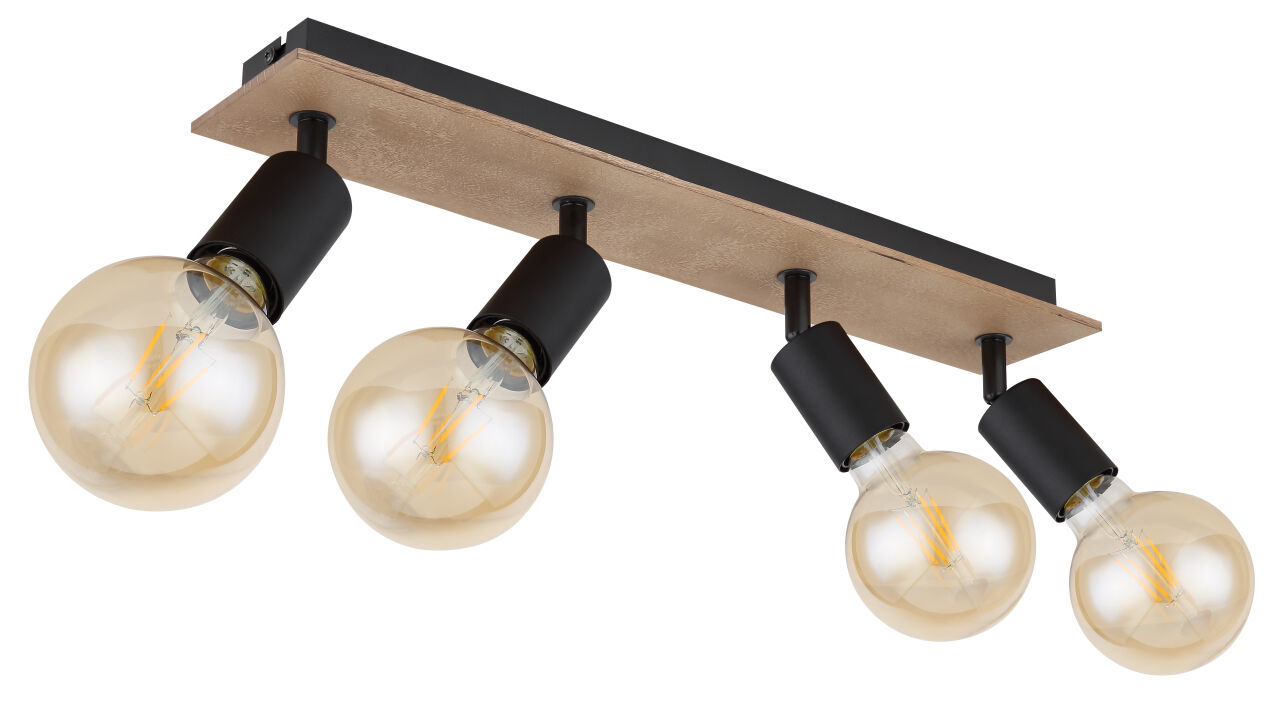 Globo Lighting - MARTHA - Strahler Metall schwarz, 4x E27