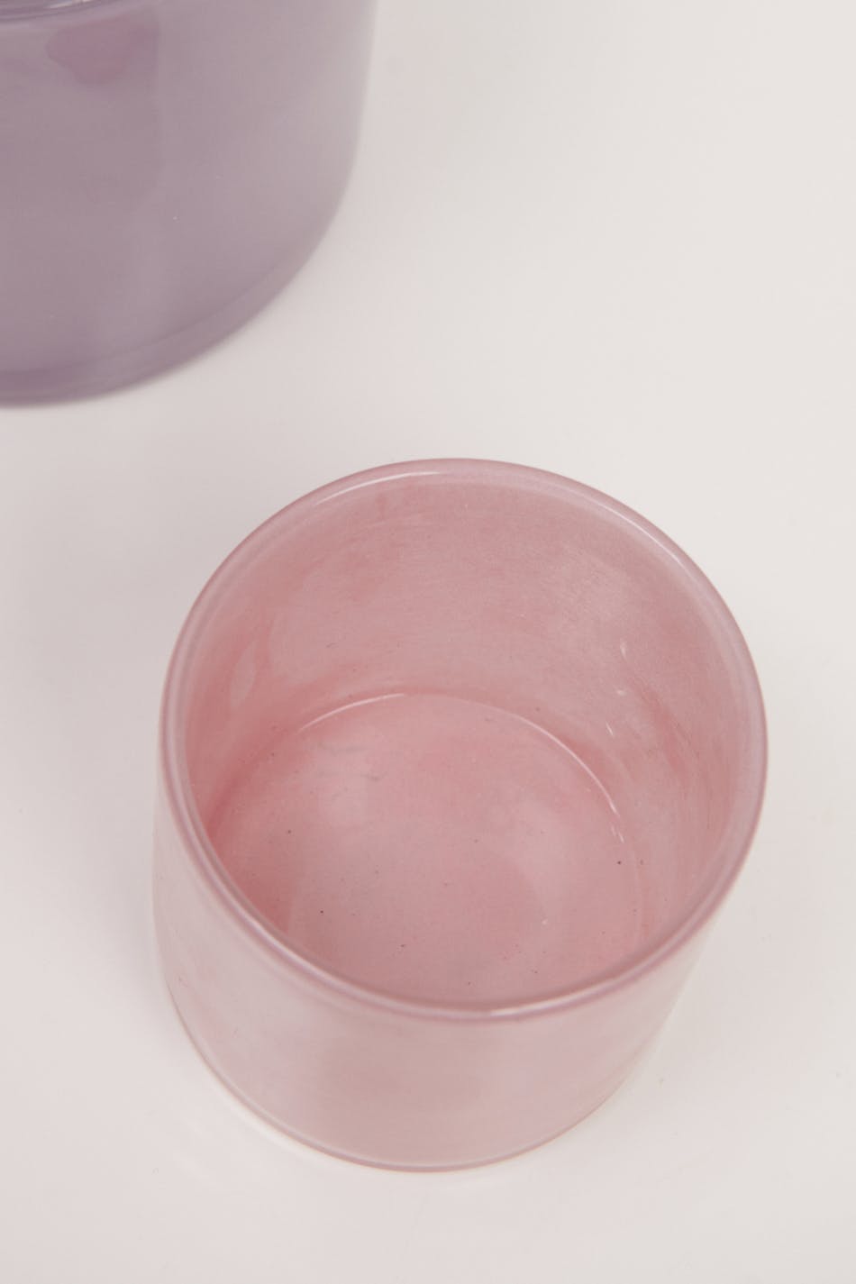 Glass m candle holder