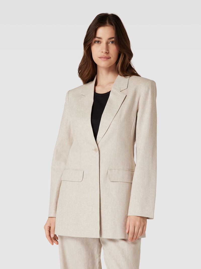 Blazer mit Reverskragen Modell 'TANIA' in sand meliert