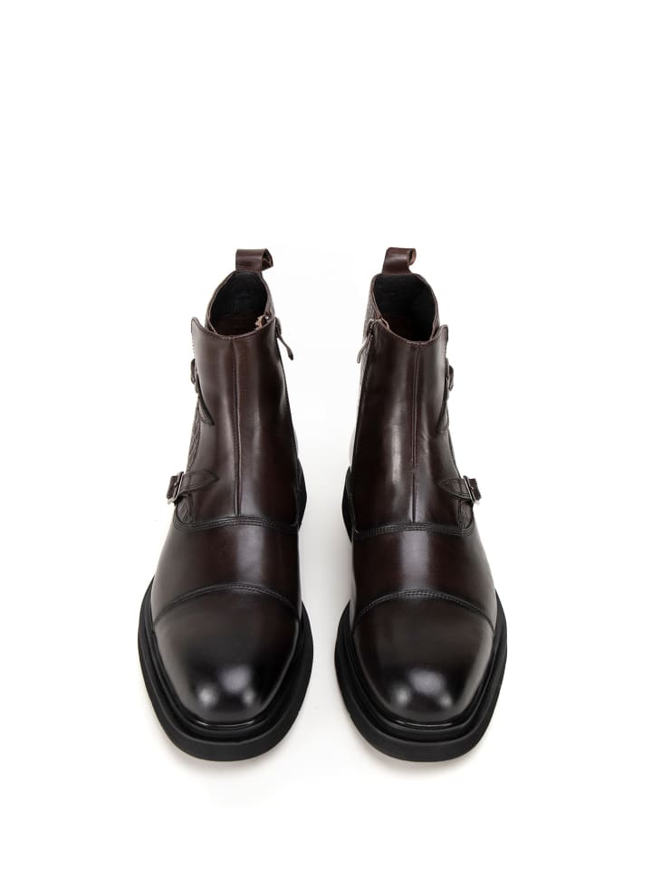 Wittchen Men's brown leather Chelsea boots with croc details I WITTCHEN in Brown günstig kaufen