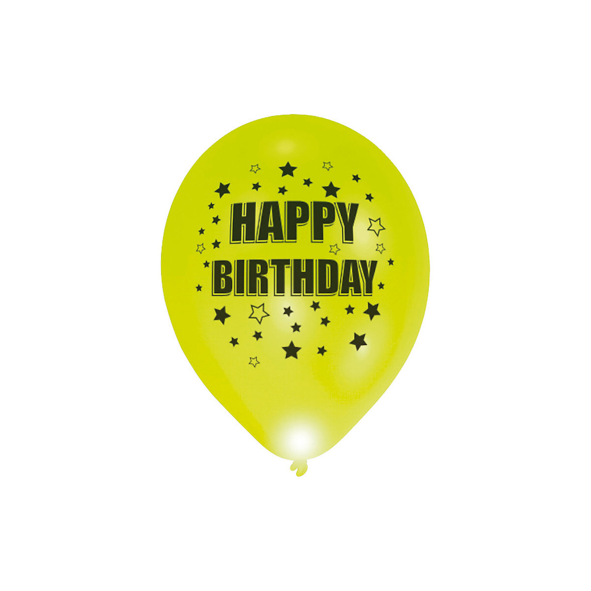 LED Luftballons Happy Birthday, 4 Stück