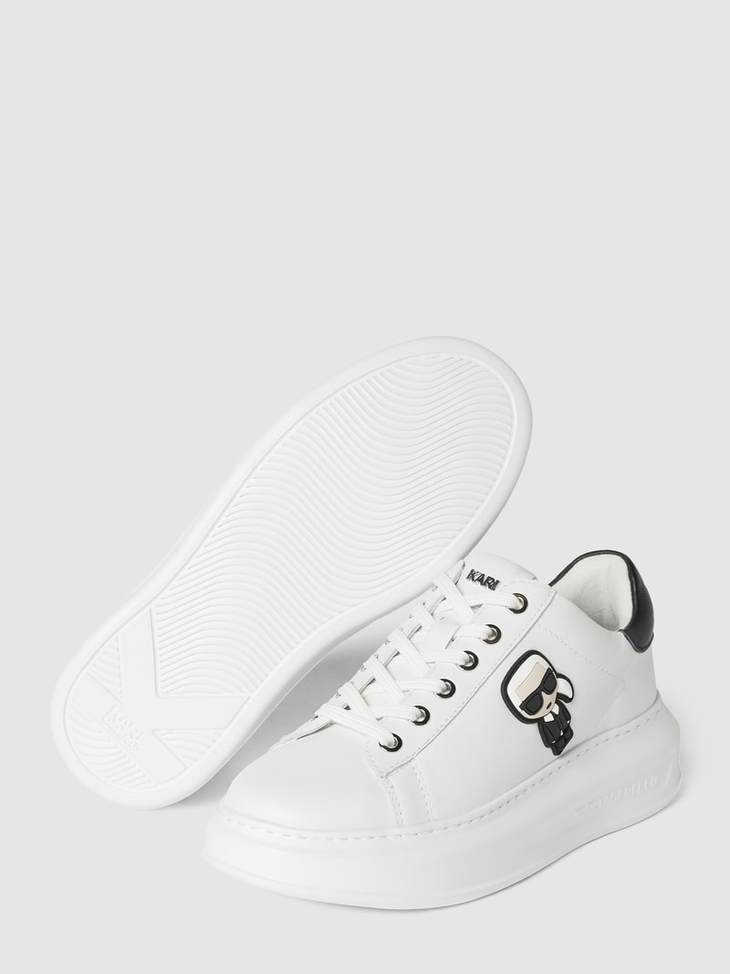 Sneaker aus Leder Modell 'Kapri' in offwhite