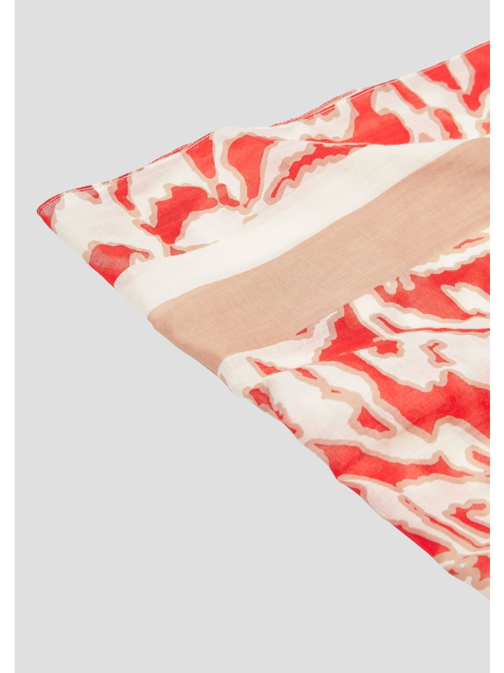 comma Tuch in Beige-rot günstig kaufen 1