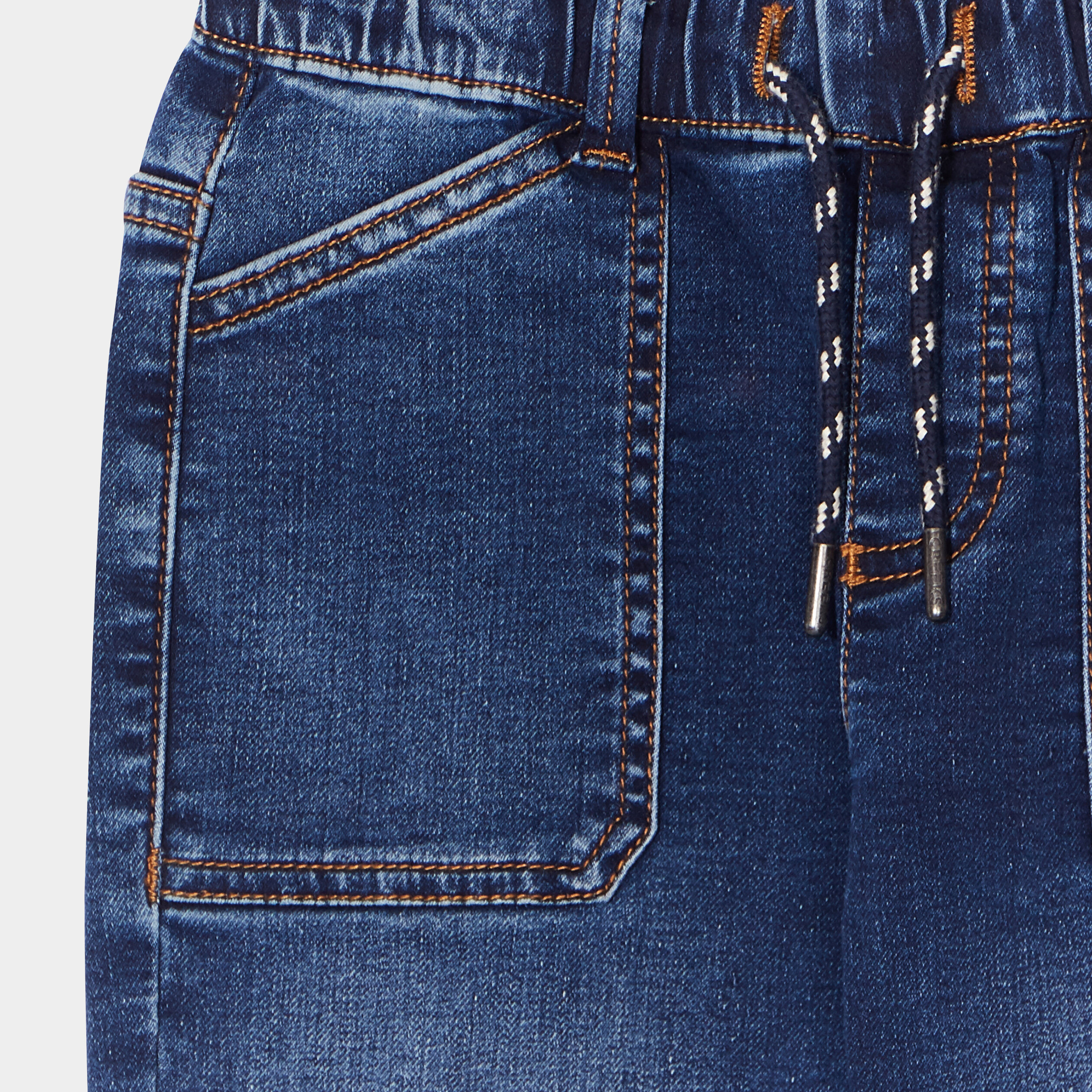 Jeans jogger taille élastiquée Creeks denim stone garçon | La Halle