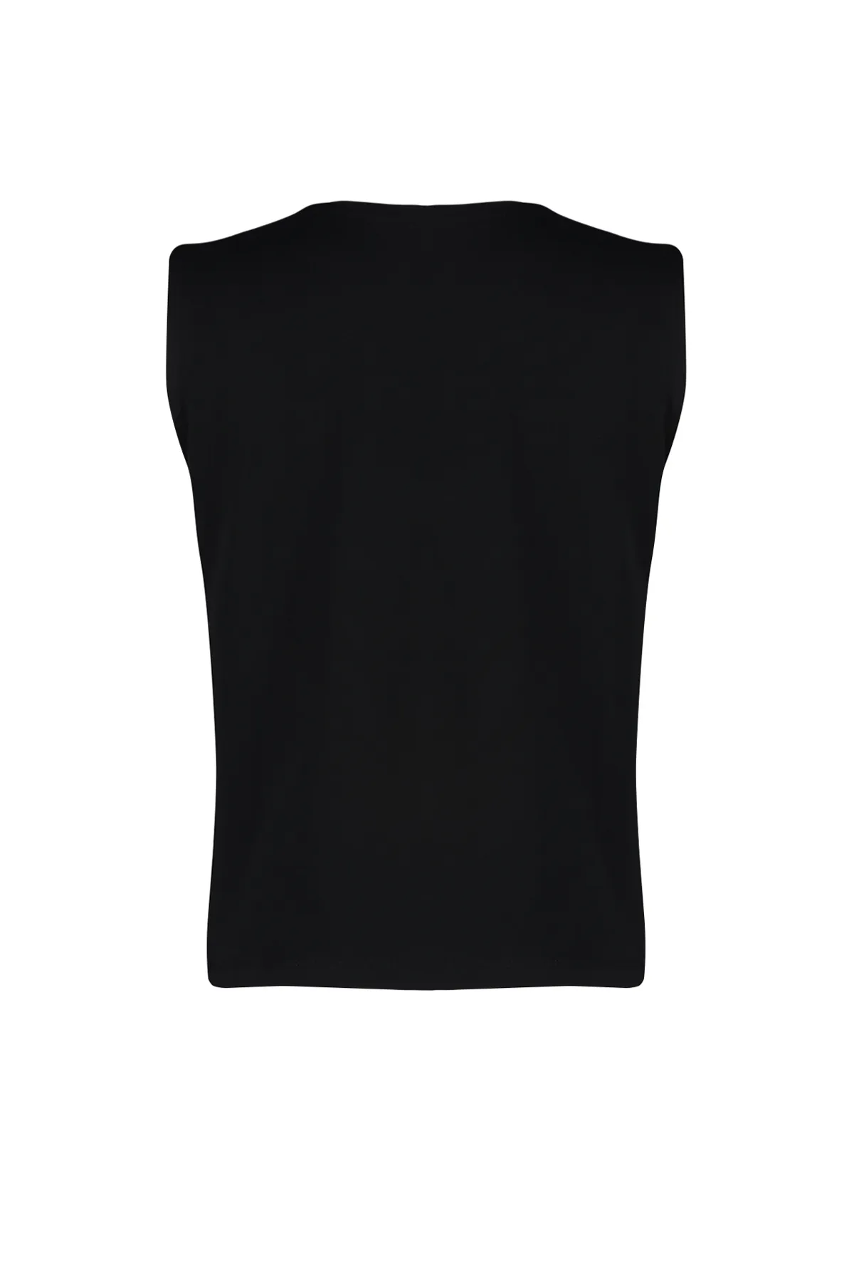 Trendyol Collection  Schwarzes Set aus Oberteil und Unterteil aus 100 % Baumwolle mit weitem Bein und ohne Ärmel TWOSS24AU00062