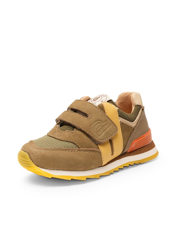 bisgaard Leder-Sneakers in Khaki günstig kaufen