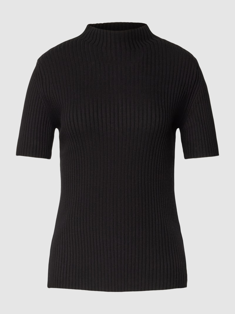 Strickpullover mit Rollkragen in schwarz