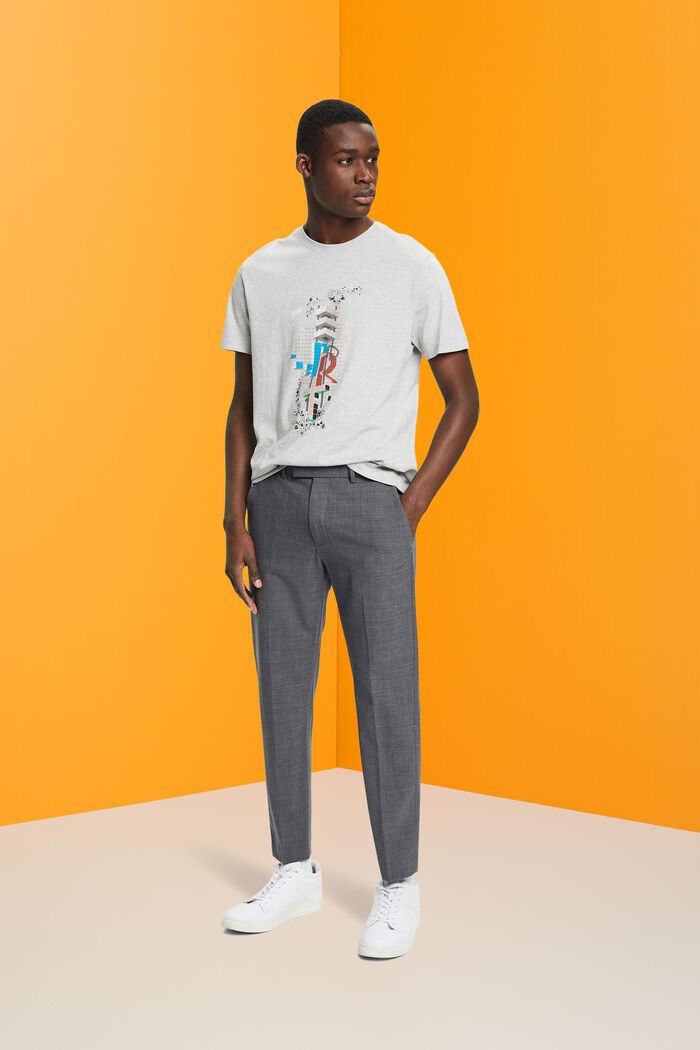 Schmal geschnittenes T-Shirt mit Print vorne