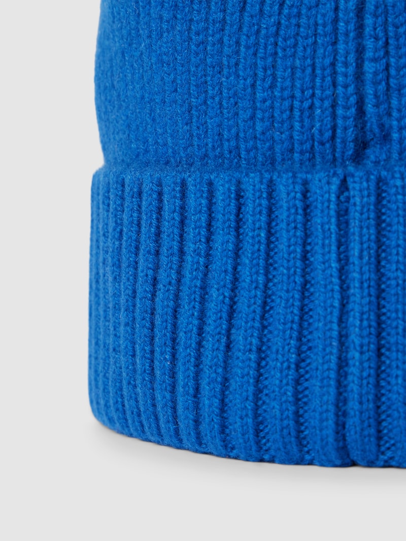 Beanie mit Kaschmir-Anteil in royalblau meliert