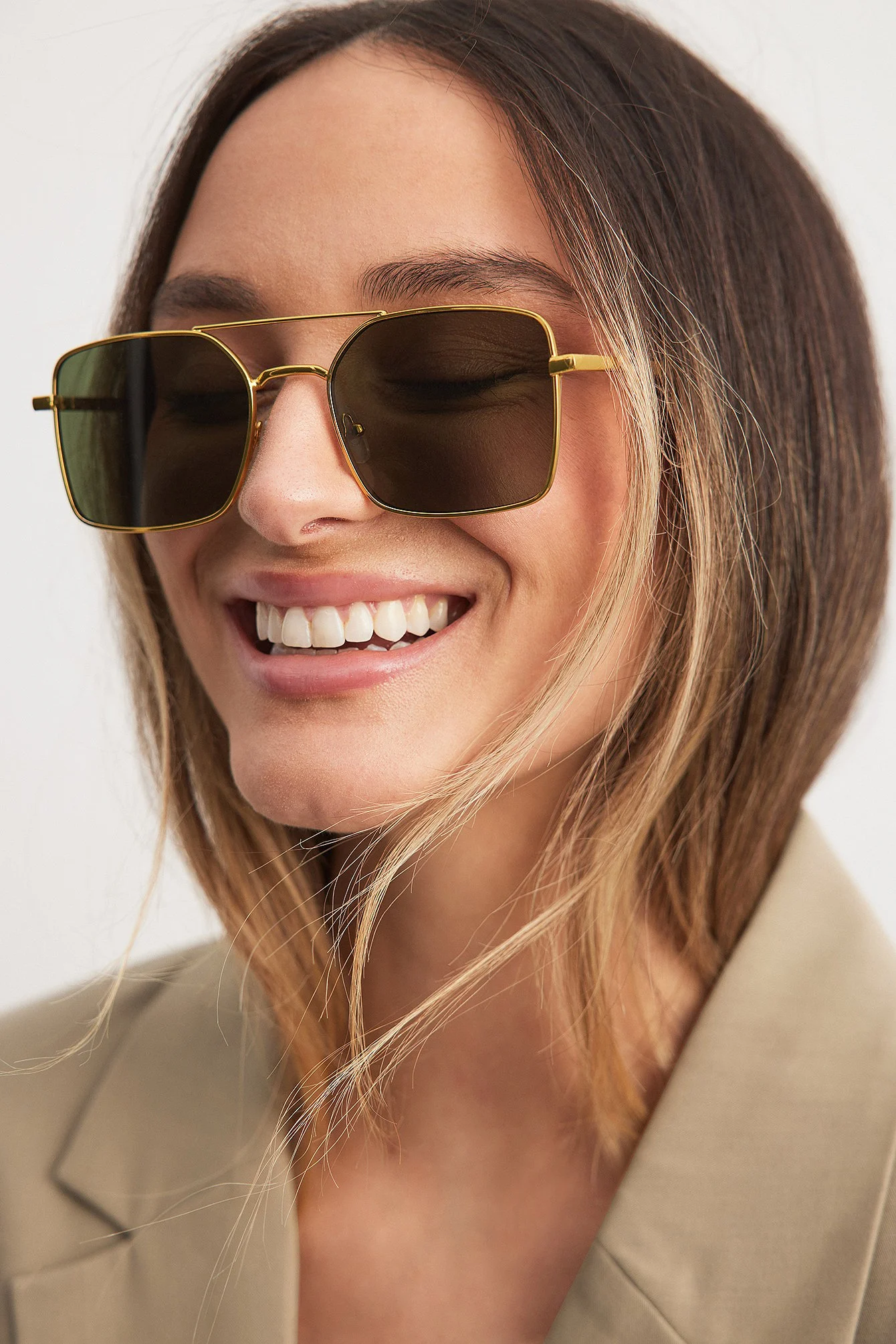 Recycelte Wide Wire Frame Sonnenbrille