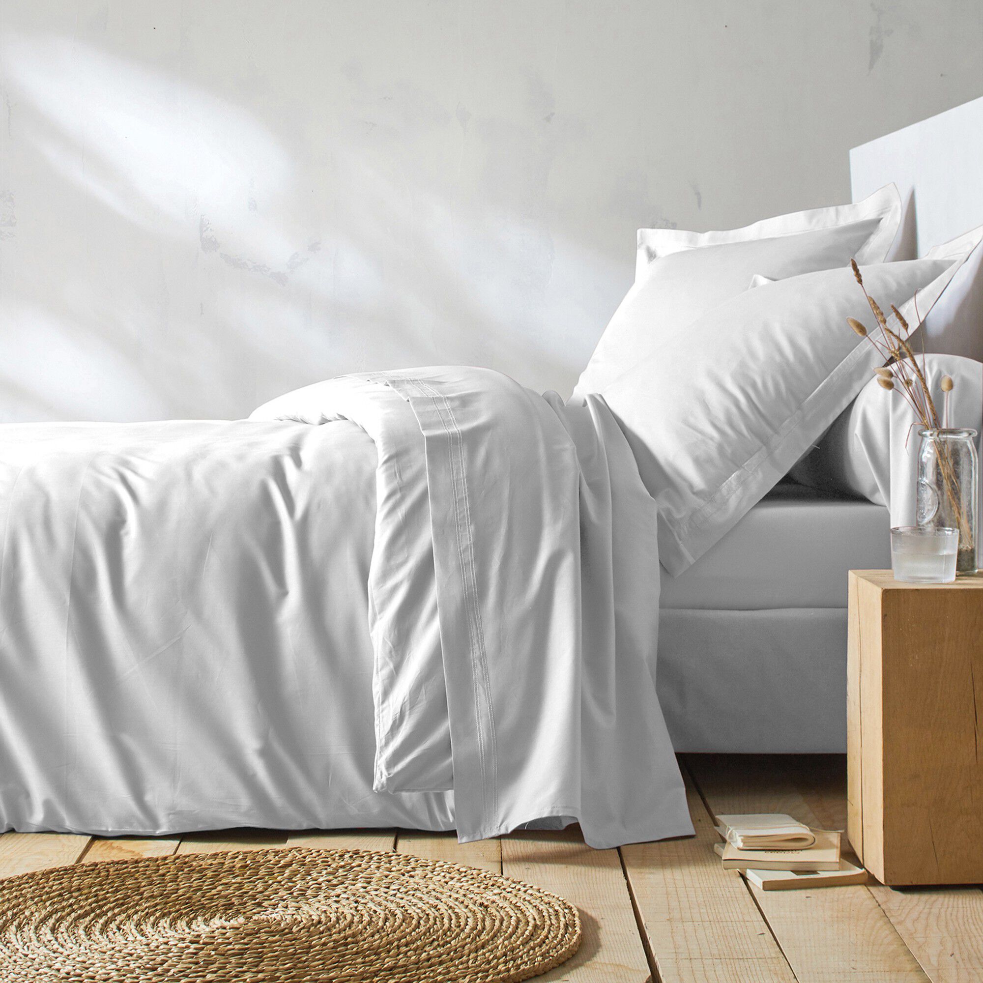 Linge de lit uni percale