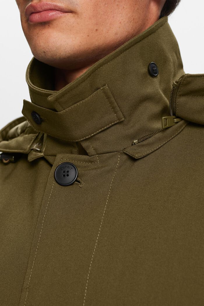 Recycelt: Wattierter Mac Coat mit flexibler Kapuze