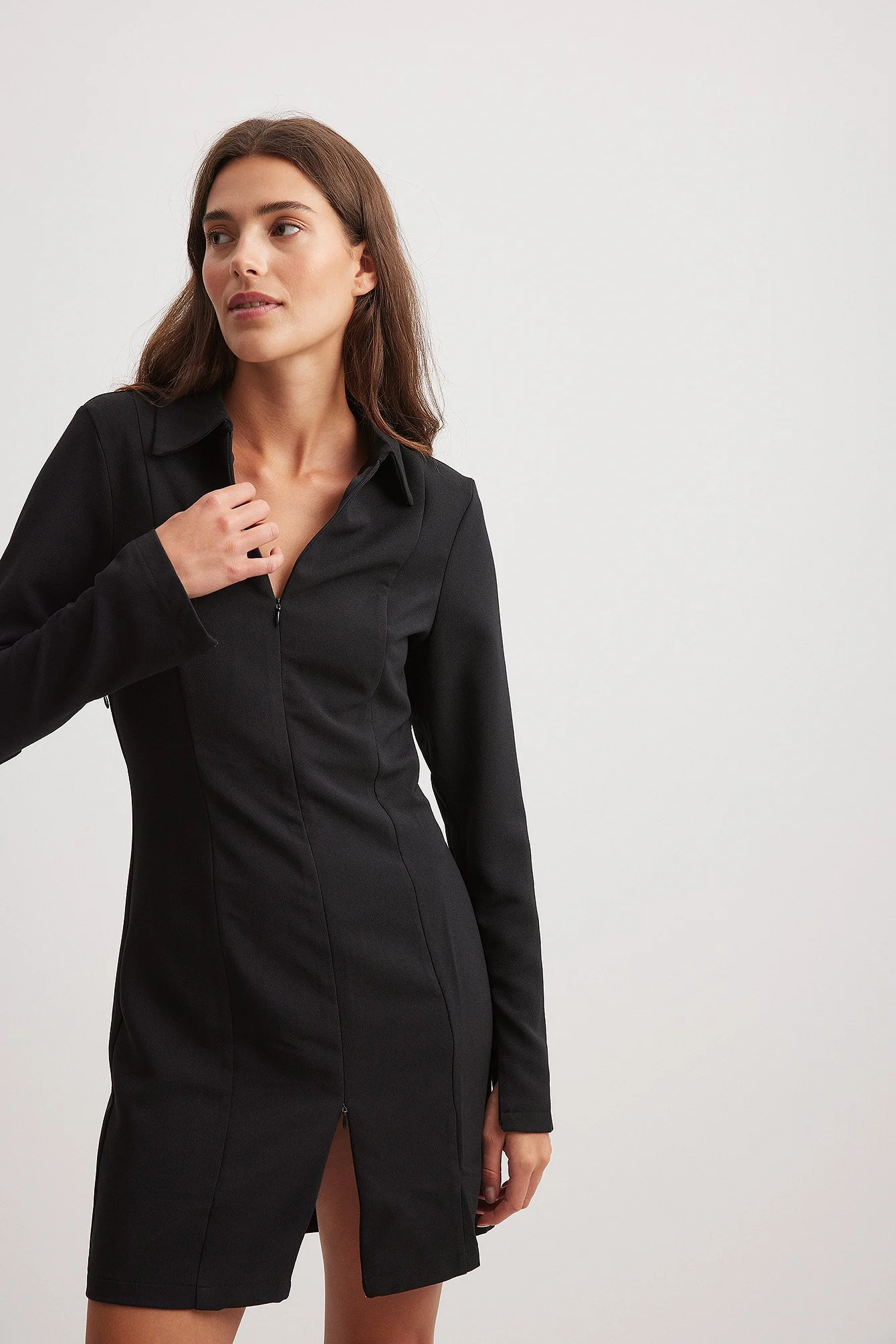 Minikleid mit Reißverschluss