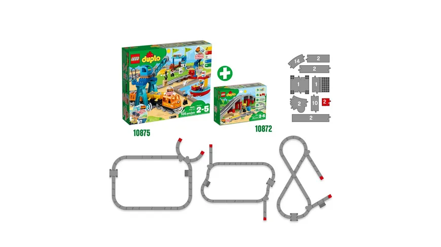 LEGO DUPLO 10872 Eisenbahnbrücke und Schienen