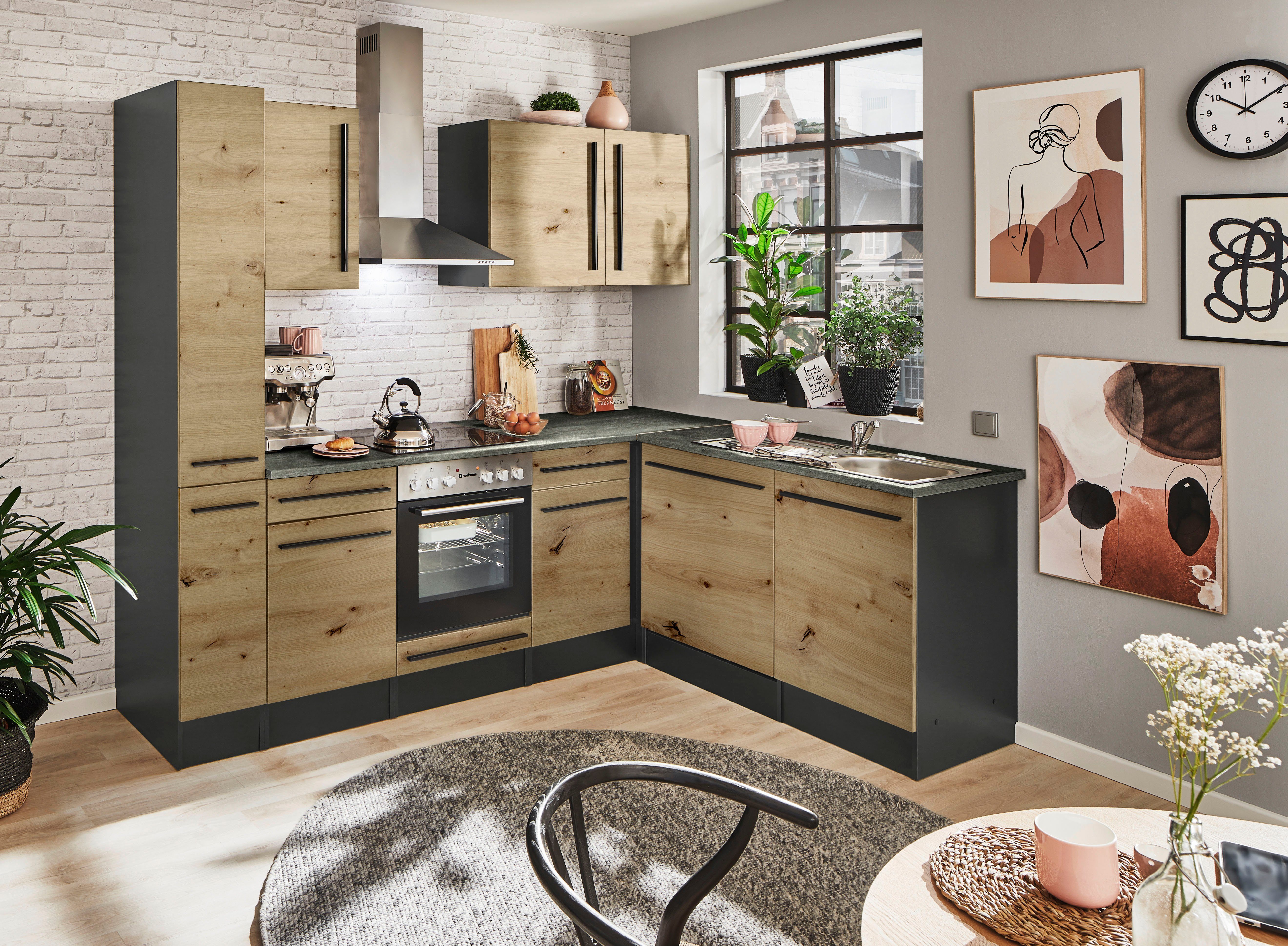 BASIC by Balculina Winkelküche Jazz, Stellbreite 250x175 cm, wahlweise mit E-Geräten