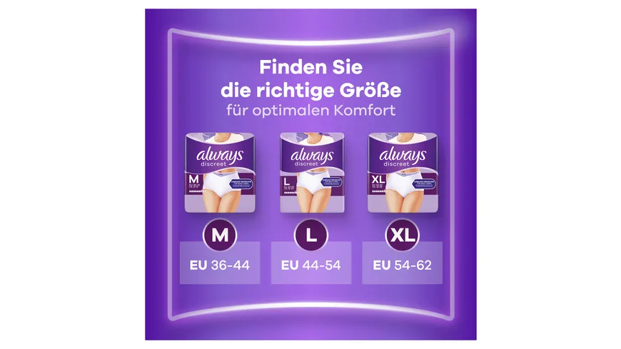 always discreet Inkontinenz Höschen Gr. L Monatspackung