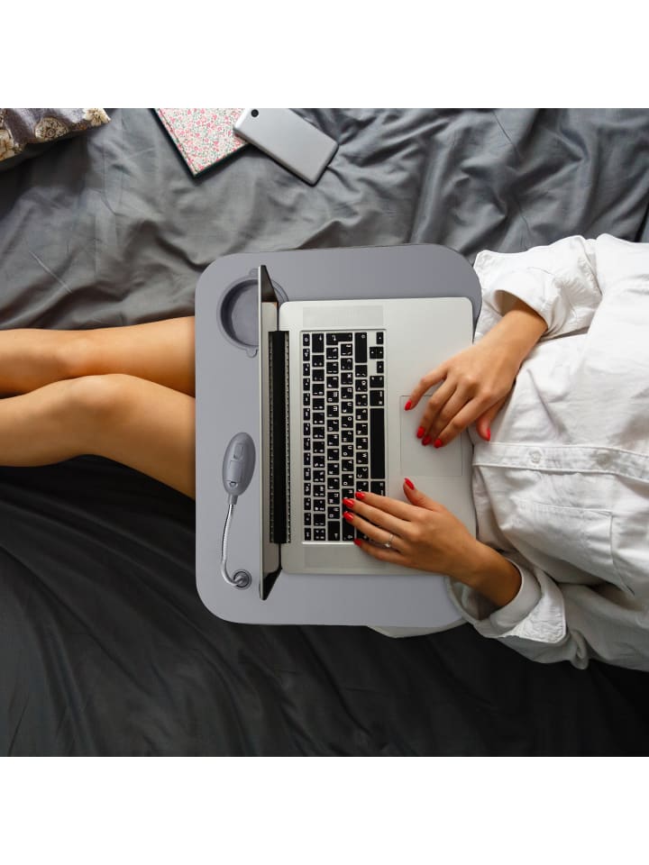 relaxdays Laptopkissen in Grau - (B)44 x (H)5 x (T)34 cm günstig kaufen onesize